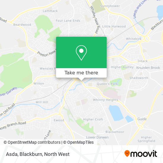 Asda, Blackburn map