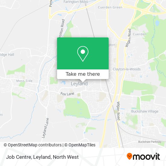 Job Centre, Leyland map