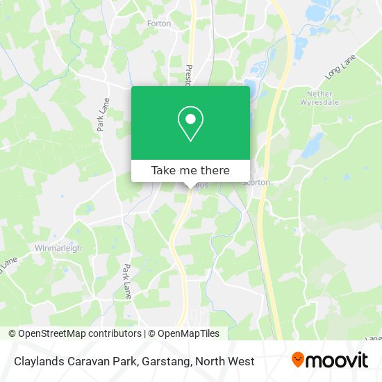 Claylands Caravan Park, Garstang map