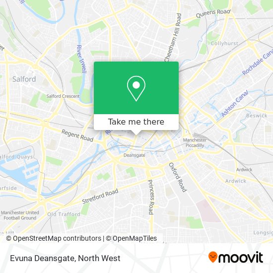 Evuna Deansgate map