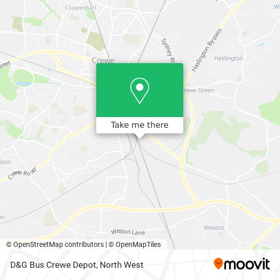 D&G  Bus Crewe Depot map