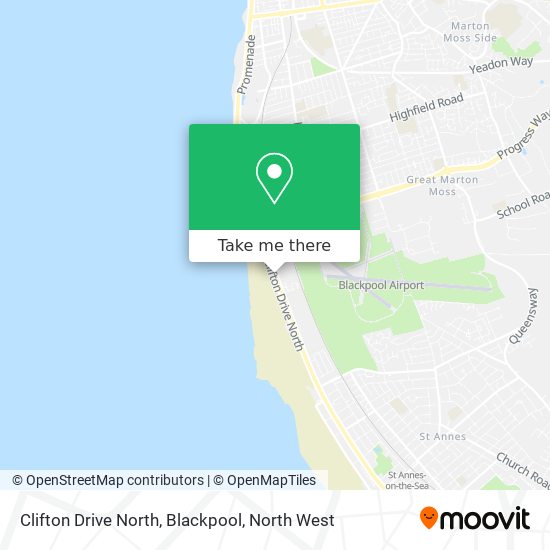 Clifton Drive North, Blackpool map
