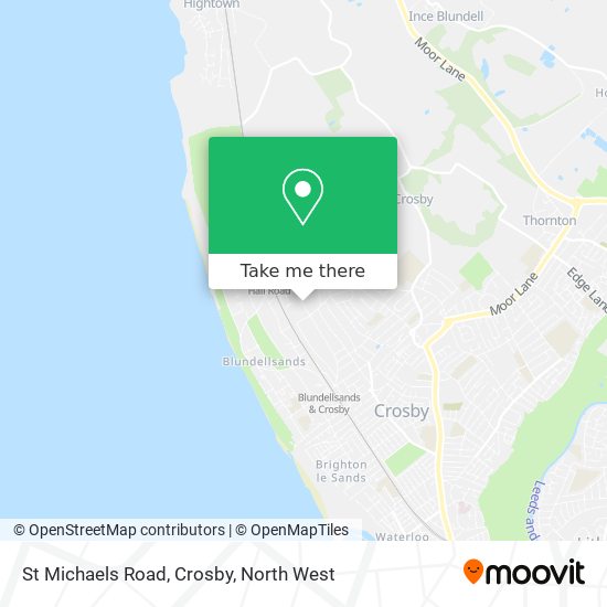 St Michaels Road, Crosby map