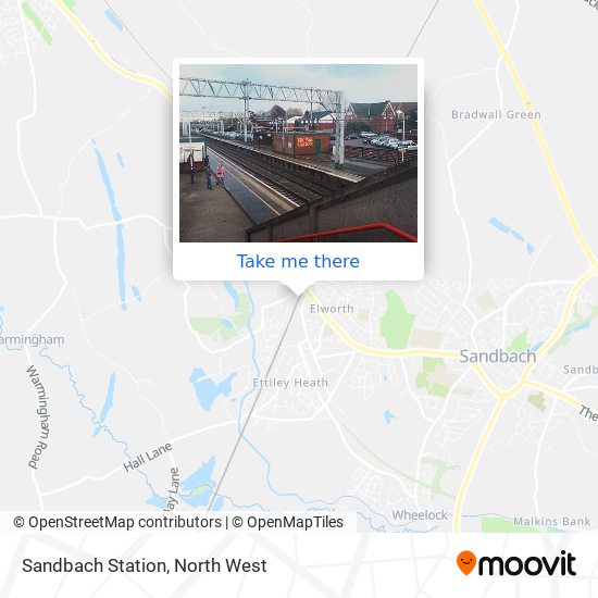 Sandbach Station map