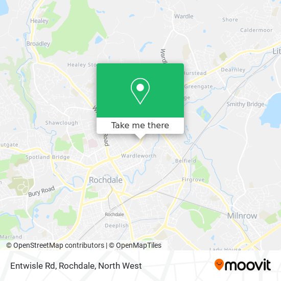 Entwisle Rd, Rochdale map