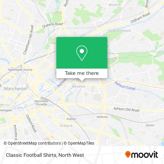 Classic Football Shirts map