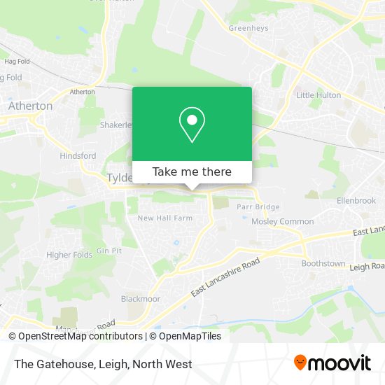 The Gatehouse, Leigh map