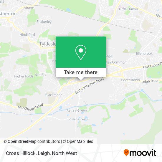 Cross Hillock, Leigh map