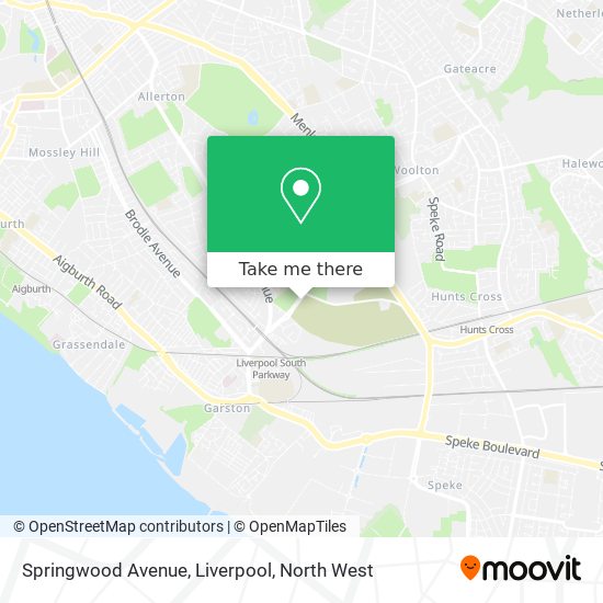 Springwood Avenue, Liverpool map