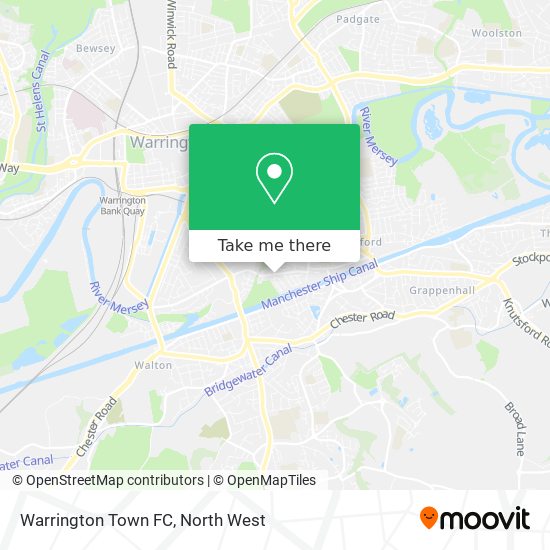 Warrington Town FC map