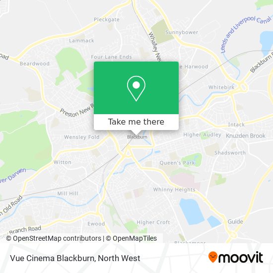 Vue Cinema Blackburn map