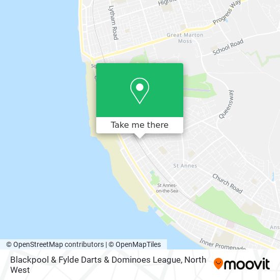 Blackpool & Fylde Darts & Dominoes League map