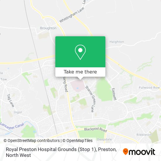 Royal Preston Hospital Grounds (Stop 1), Preston map