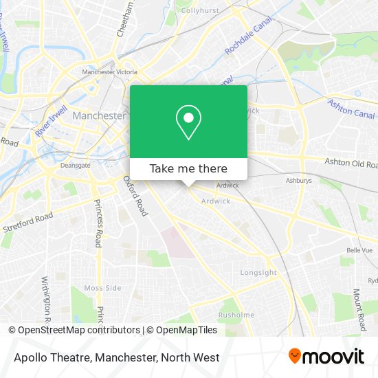 Apollo Theatre, Manchester map