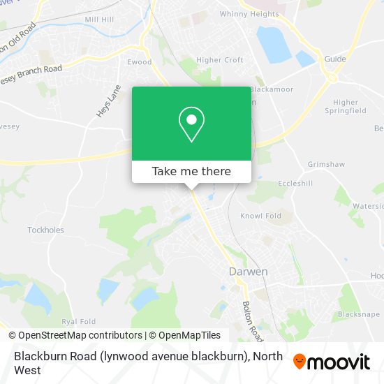 Blackburn Road (lynwood avenue blackburn) map