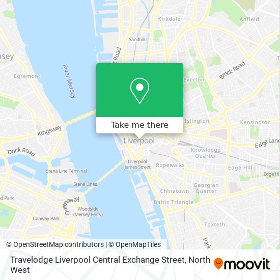 Travelodge Liverpool Central Exchange Street map