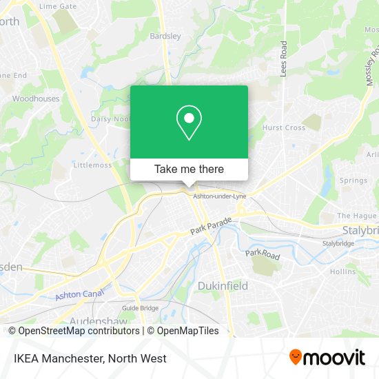 How to get to IKEA Manchester in Ashton Under Lyne by bus, light rail