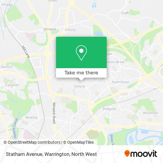 Statham Avenue, Warrington map
