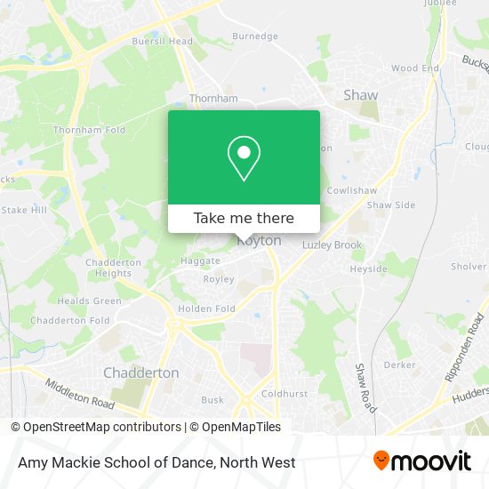 Amy Mackie School of Dance map