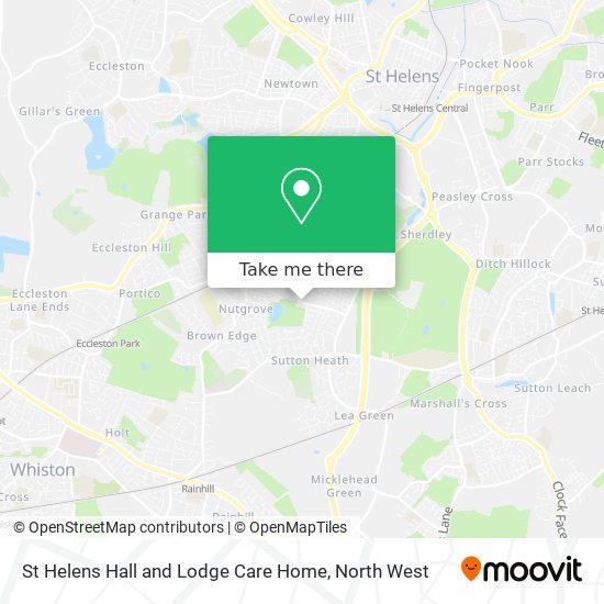 St Helens Hall and Lodge Care Home map