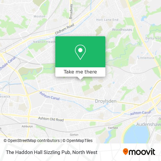 The Haddon Hall Sizzling Pub map