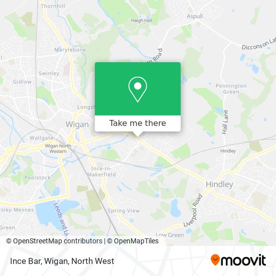 Ince Bar, Wigan map