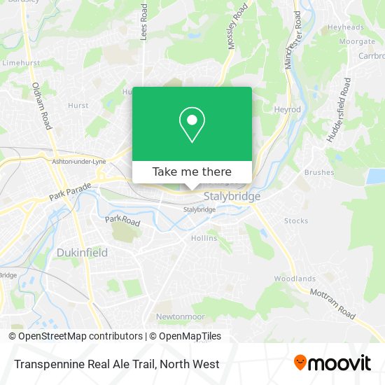 Transpennine Real Ale Trail map