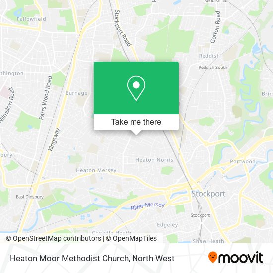 Heaton Moor Methodist Church map