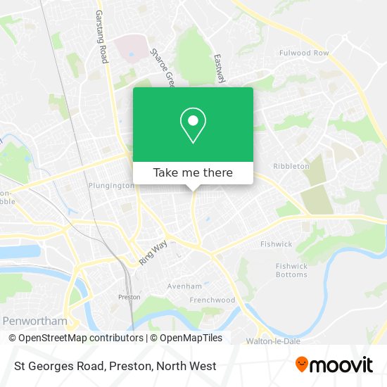 St Georges Road, Preston map