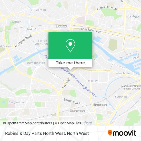 Robins & Day Parts North West map