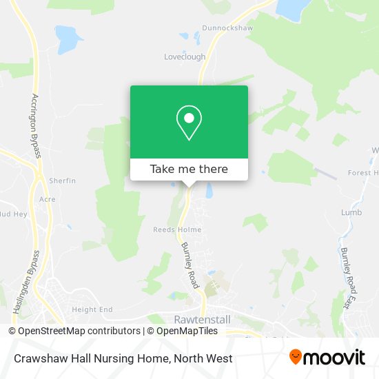 Crawshaw Hall Nursing Home map
