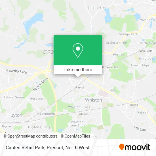 Cables Retail Park, Prescot map