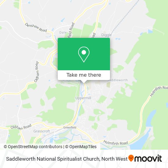 Saddleworth National Spiritualist Church map