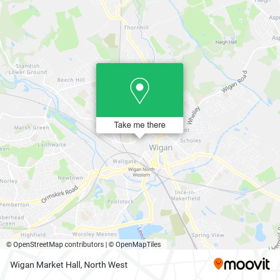 Wigan Market Hall map