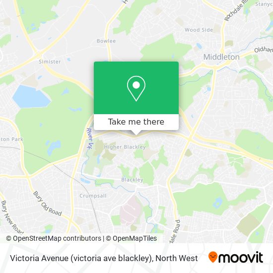Victoria Avenue (victoria ave blackley) map