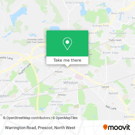 Warrington Road, Prescot map