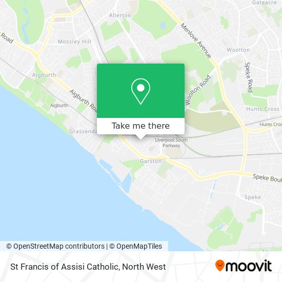 St Francis of Assisi Catholic map