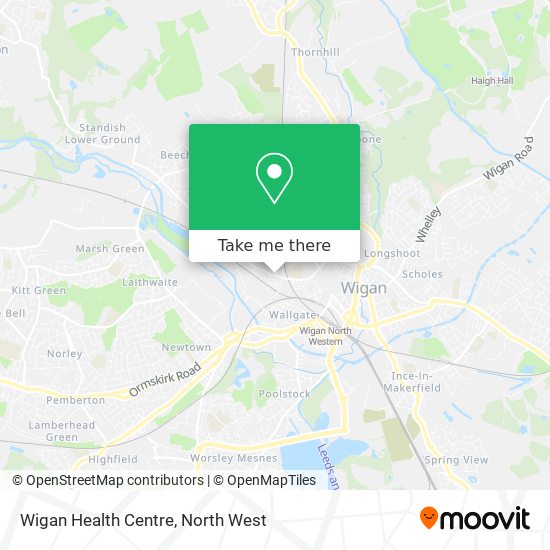 Wigan Health Centre map