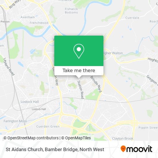 St Aidans Church, Bamber Bridge map