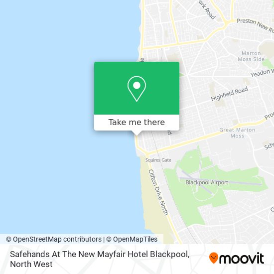 Safehands At The New Mayfair Hotel Blackpool map