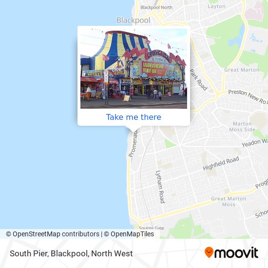 South Pier, Blackpool map