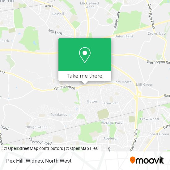 Pex Hill, Widnes map
