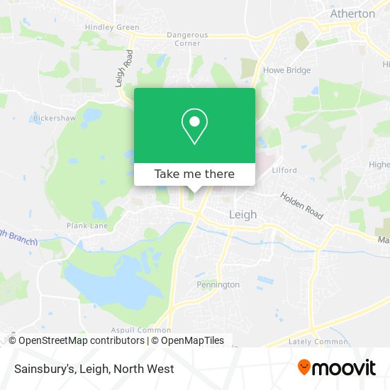 Sainsbury's, Leigh map