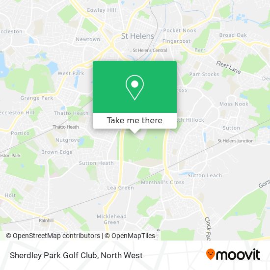 Sherdley Park Golf Club map