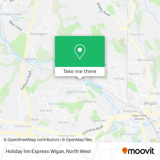 Holiday Inn Express Wigan map