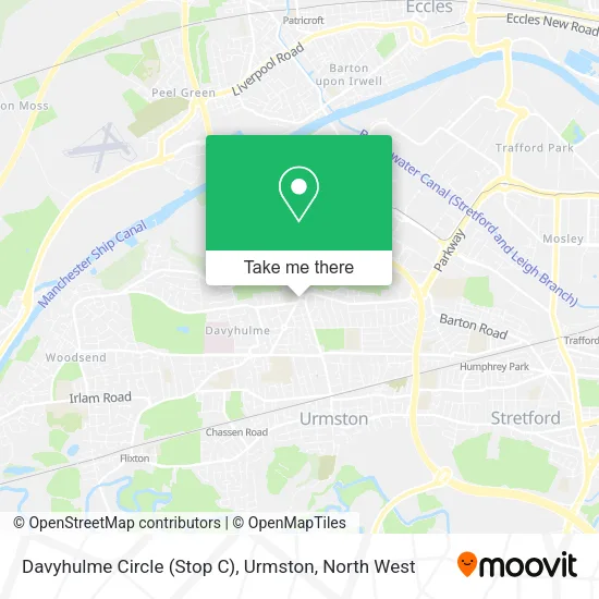 Davyhulme Circle (Stop C), Urmston map
