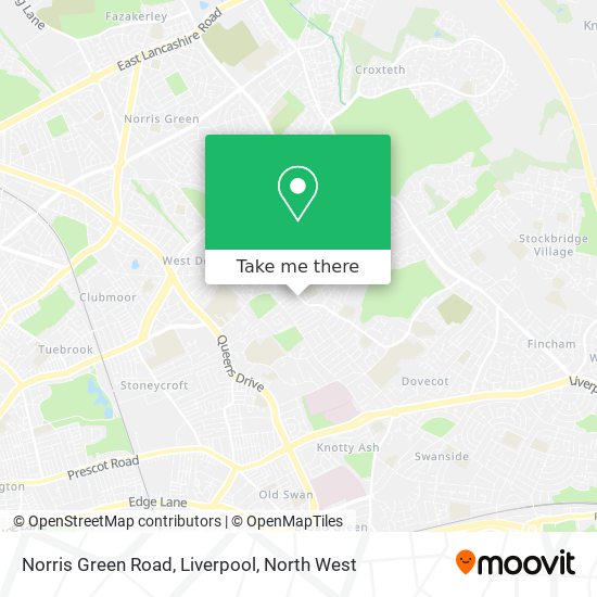 Norris Green Road, Liverpool map