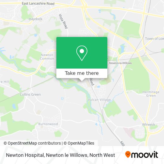 Newton Hospital, Newton le Willows map