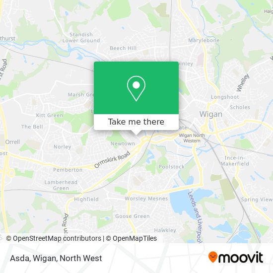 Asda, Wigan map