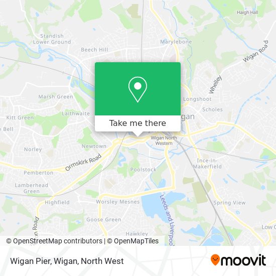 Wigan Pier, Wigan map